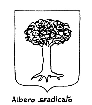 Bild des heraldischen Begriffs: Albero sradicato